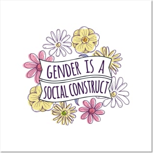 Gender is a Social Construct  NonbinaryFeminism Society Posters and Art